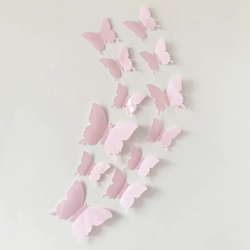 Three-dimensional Simulation Butterfly Wall Stickers Plastic PVC Creative DIY Decoration Festival Wedding Refrigerator Stickers