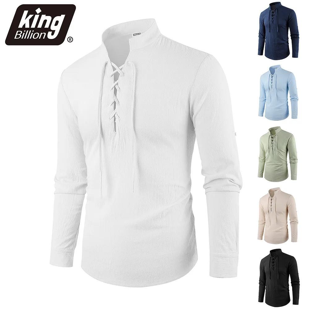 

Мужская винтажная футболка с v-образным вырезом, пиратские средневековые топы викингов, хлопковые льняные рубашки, легкие дышащие футболки с длинными рукавами