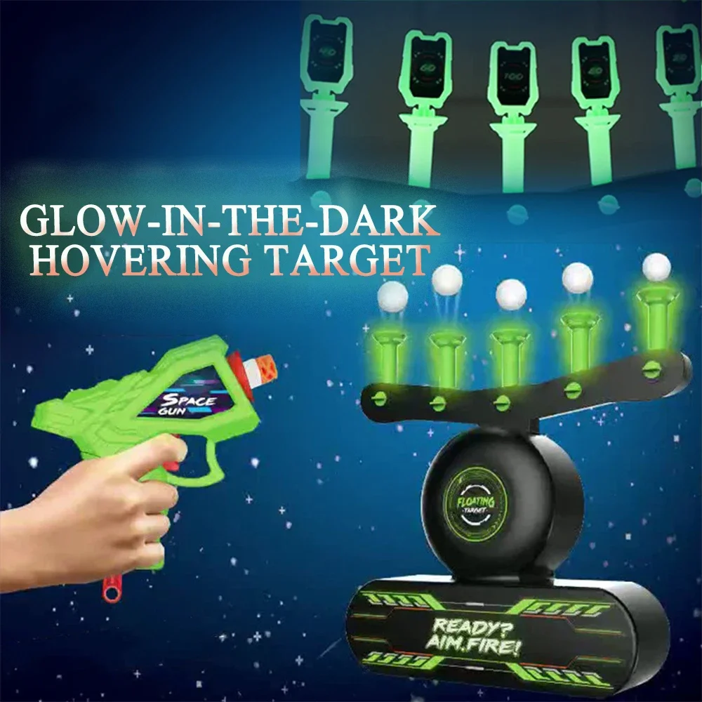 Tactical Children's Luminous Electric Floating Dart Board target Airsoft Shooting Game Outdoor sports Set Educational Toy Gift