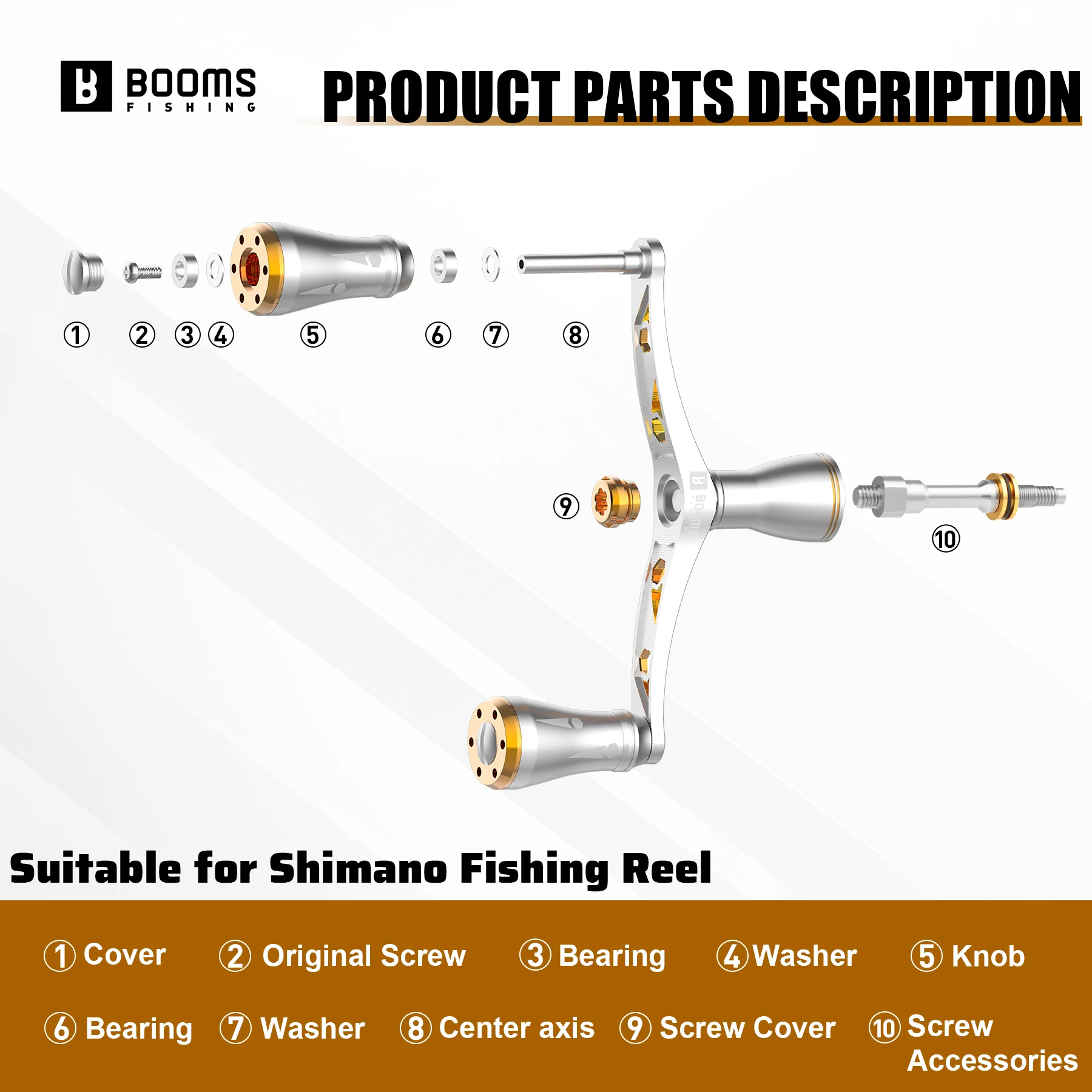 Booms Fishing DR1 – Mango doble agarre carrete SHIMANO rodamientos - imagen 3