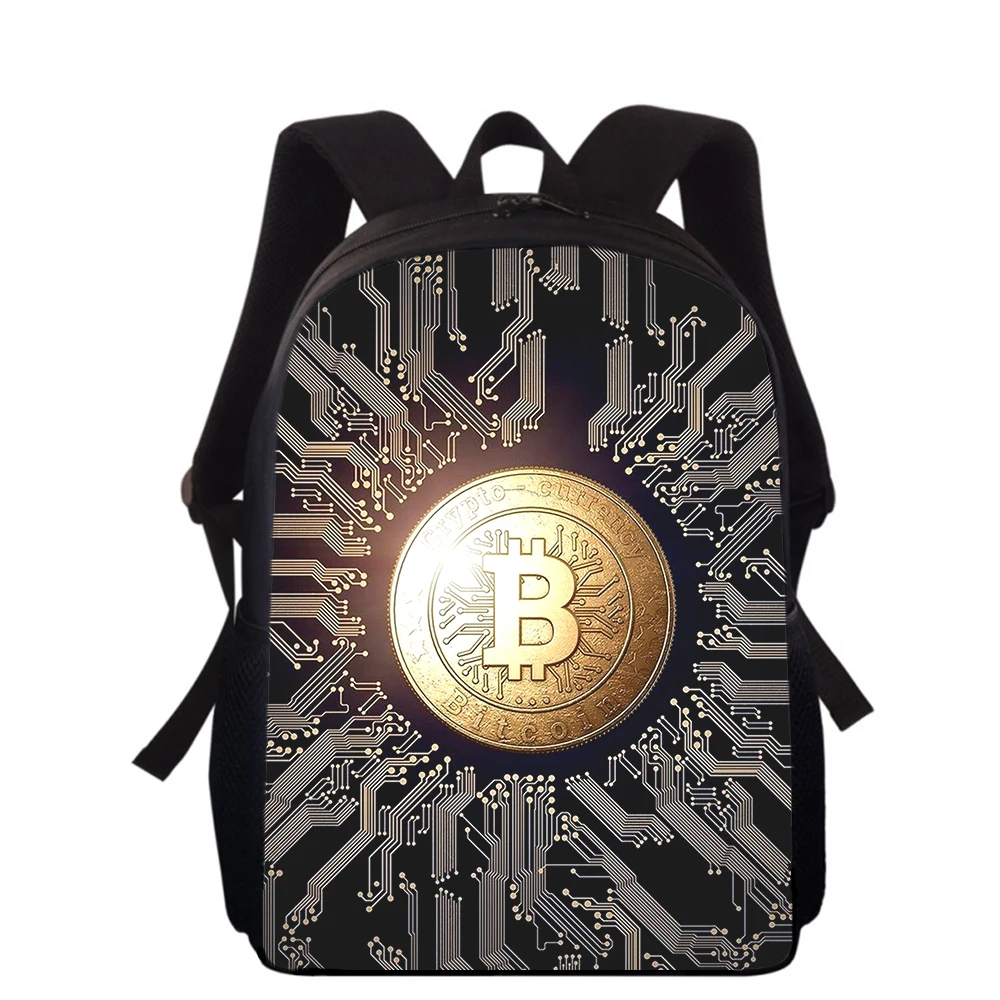 

Bitcoin money currency 16" 3D Print Kids Backpack Primary School Bags for Boys Girls Back Pack Students School Book Bags