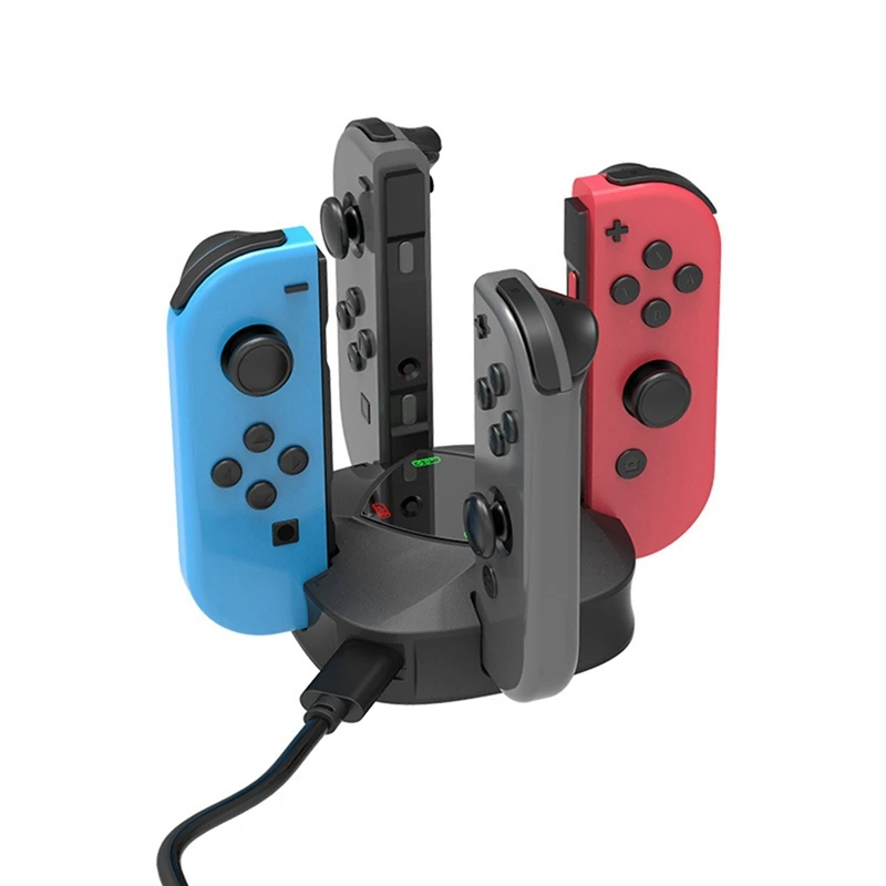Зарядная док-станция 4 в 1 для переключателя Joycon, зарядное устройство, портативный держатель игрового контроллера, поддержка зарядки 4X Joycon-A23U
