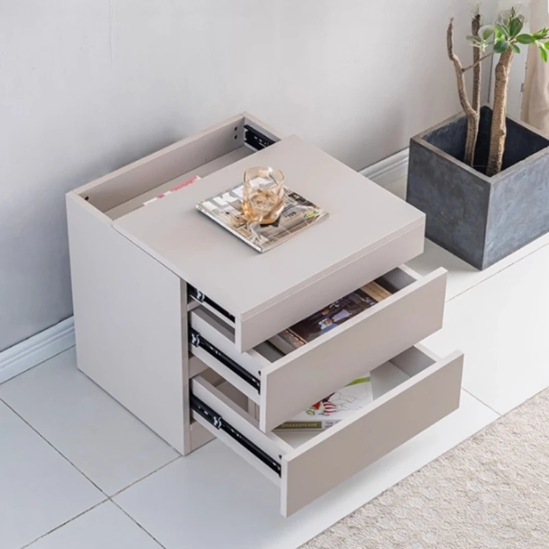 

magnetic card bedside table Hidden anti-theft drawers Storage locker side table nordic mesita de noche bedroom furniture