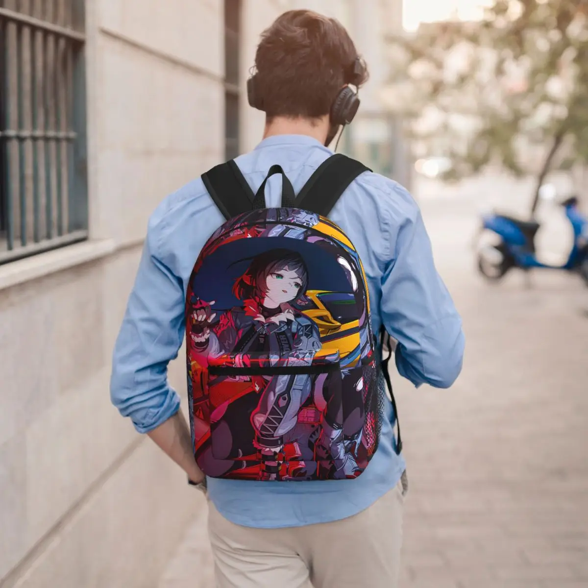 

Kawaii Anime Girl Jane Doe Cartoon Backpack Student BookBag Kids School Bag Laptop Shoulder Bags for Men Women
