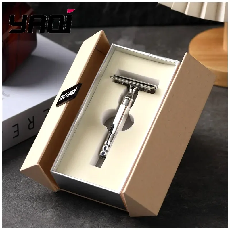 YAQI THOT Stainless Steel Safety Razor length 75mm 1.35mm gap High quality Professional Luxury Grooming Essentials