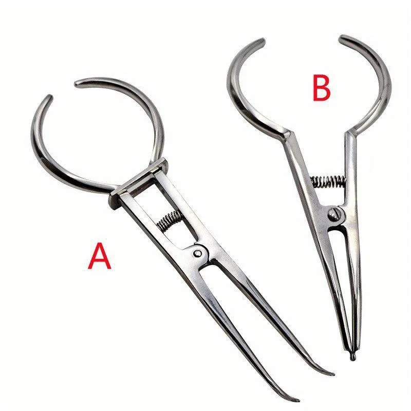 1 Pcs Dental Orthodontic Elastic Separators Circle Placement Pliers 2 Sizes Oral Teeth Ring Placing Forceps Dentist Tools