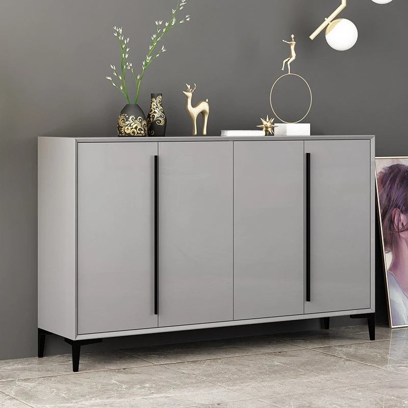 

Light luxury door shoe cabinet household door large capacity porch cabinet living room partition modern simple paint locker