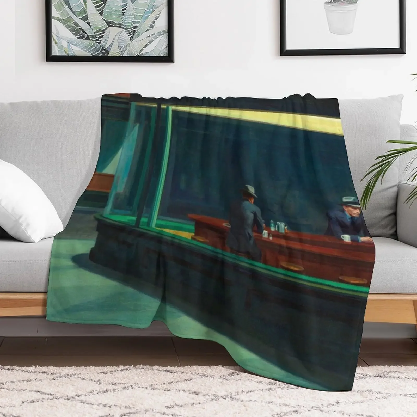 New Nighthawks by Edward Hopper Throw Blanket blankets ands sofa bed Blankets