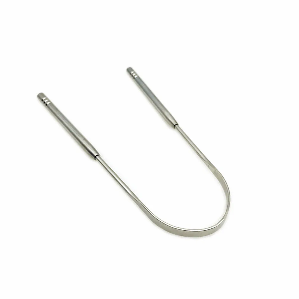 

Скребок для языка из нержавеющей стали 13x95x05 см, профессиональный инструмент для гигиены полости рта, для свежего дыхания и глубокого уменьшения бактерий