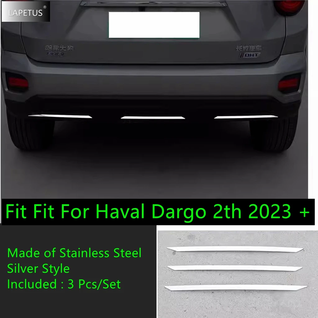 

Auto Bottom Rear Bumper Bar Protection Stripes Cover Trim Kit For Haval Dargo 2th 2023 2024 Stainless Steel Exterior Accessories