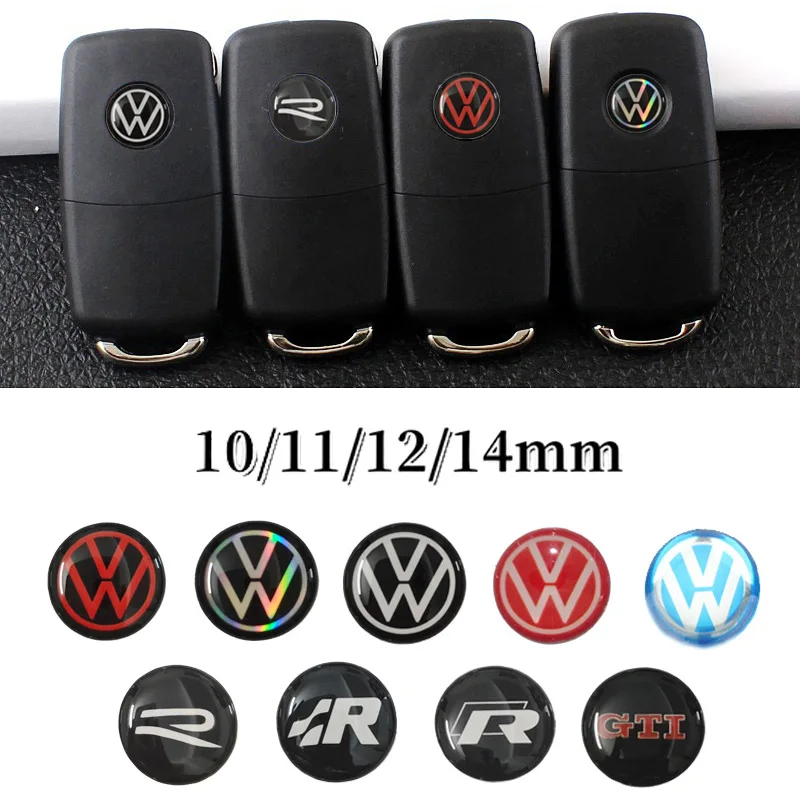 Car Key Sticker Auto Control Keychain Emblem Accessories For Volkswagen VW Rline R GTI Golf Polo Passat Magotan Tiguan Jetta CC