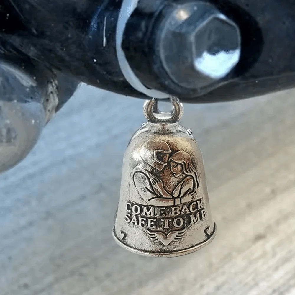Come Back Safe To Home Motorcycle Guardian Bell Pendant Punk Style Evil Spirit Trap Bell Small Size Lightweight