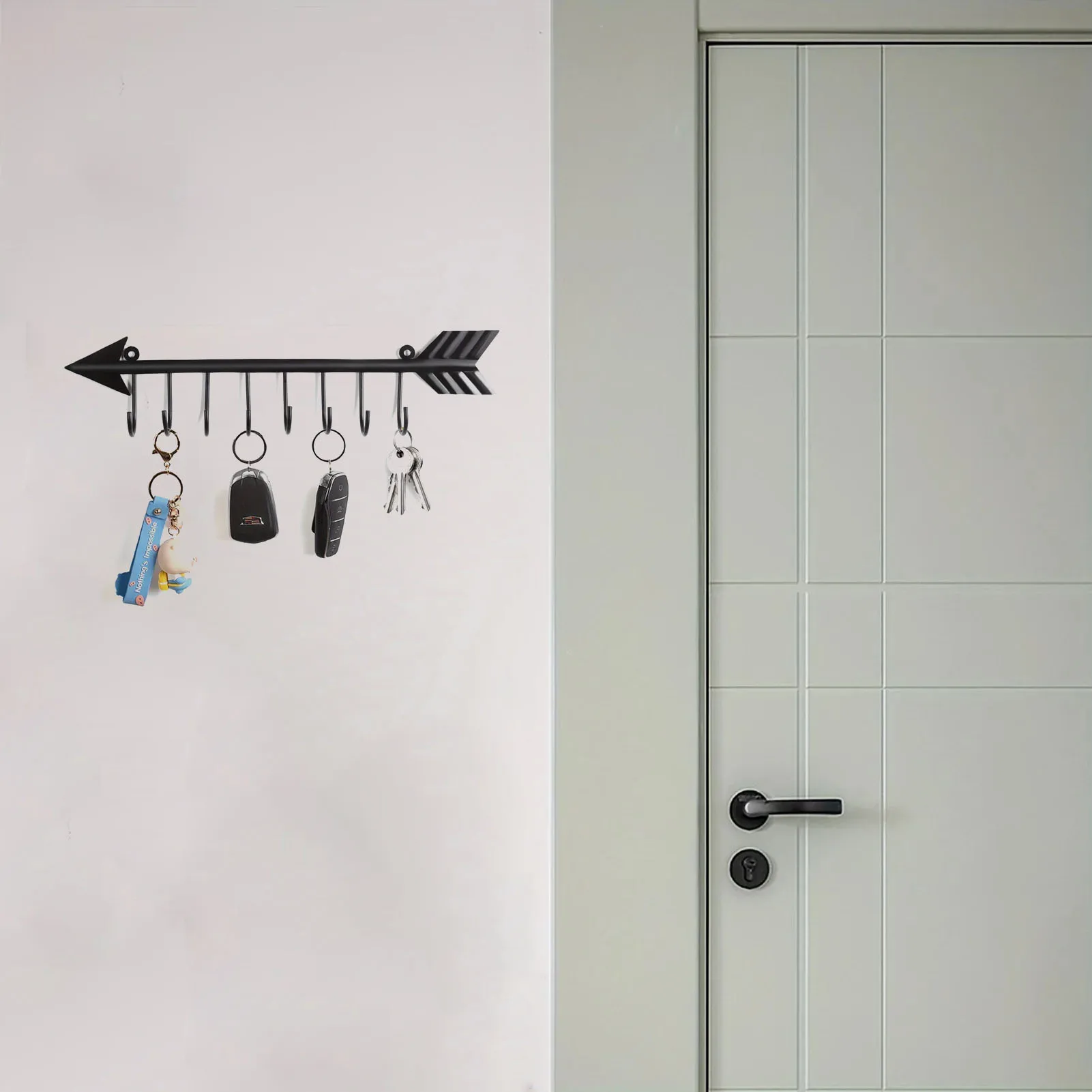 

Crafts 1pc Wall Mounted Arrow Shaped Key Holder, Decorative Key Holder, Household Organizer Key Hanger Rack Towel Rack，Coat rack