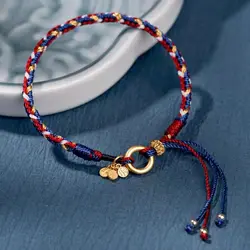 Hand Woven Colorful Rope Leaf Gourd Hand Rope Women's Friends Bracelet Gift Ethnic Jewelry Lucky Decoration Dropship