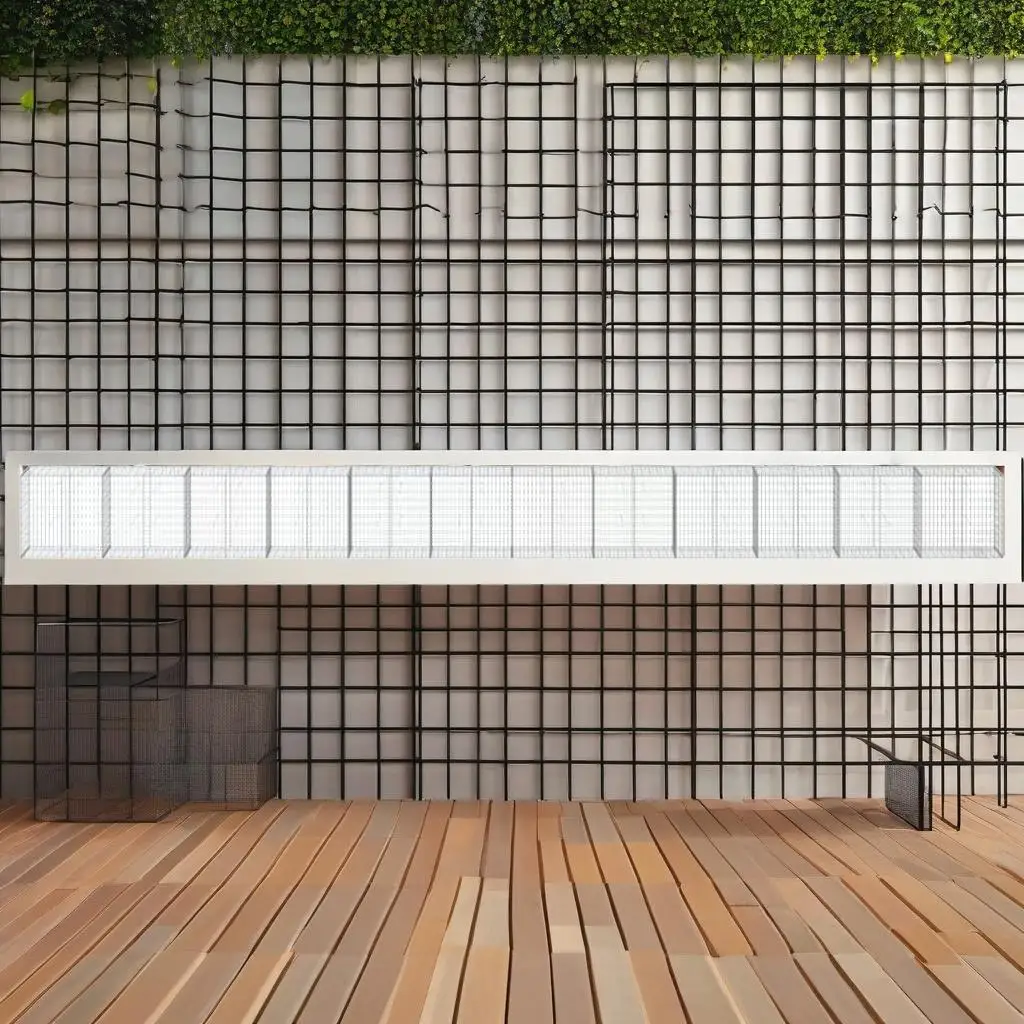 

Galvanized Iron Gabion Basket with Cover - 472.4x19.7x39.4 Outdoor Garden Decor