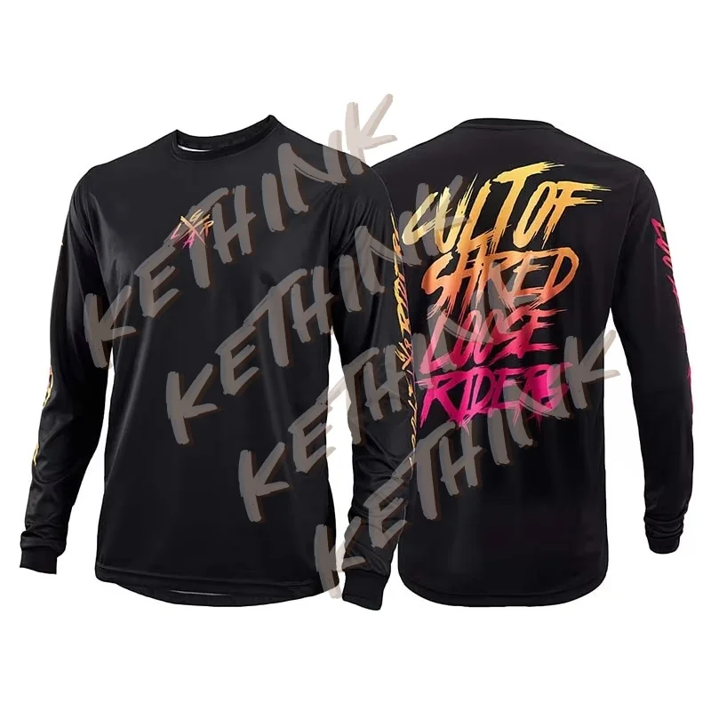 

Men's Cycling T-shirt Long Sleeve Moisture-Wicking Breathable UV Protection Bike Jersey Sportswear Quick-Dry Fitness Top