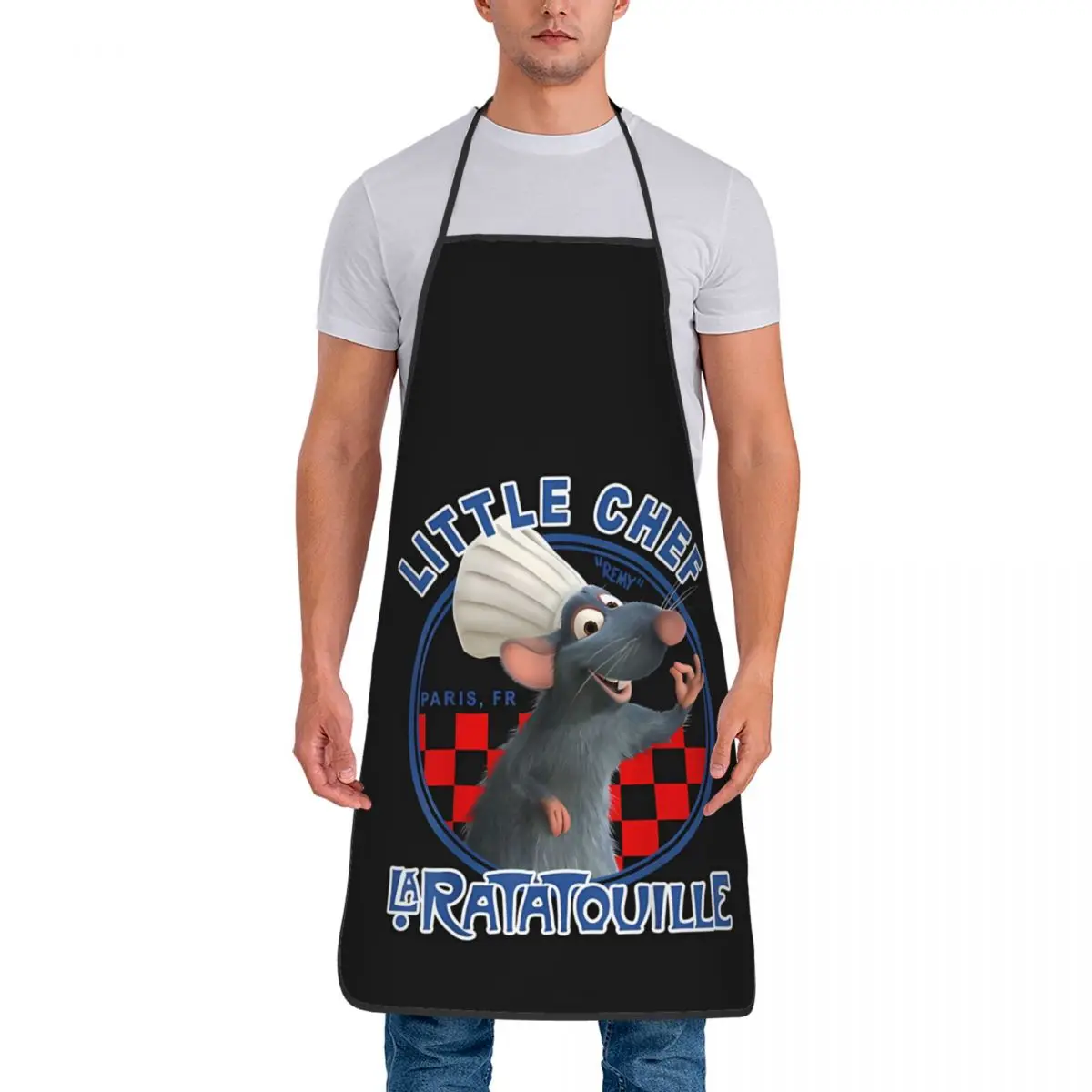 Unisex Pixar Remy Little Chef Apron Adult Tablier Kitchen Chef Cooking Baking Bib Ratatouilles Painting