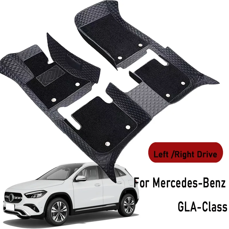 Car floor mats for Mercedes-Benz GLA-Class 2015 2016-2025 Custom Auto Foot Pads Automobile Carpet Cover Interior Accessories