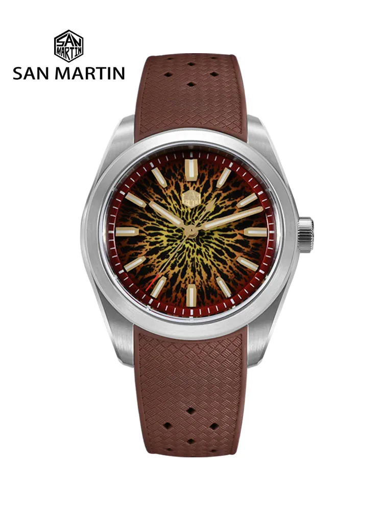 

San Martin 39mm SN0144 JianZhan Dial Gada Watch Miyota 90S5 Original Design Luxury Dress Men Automatic Mechanical Wristwatch