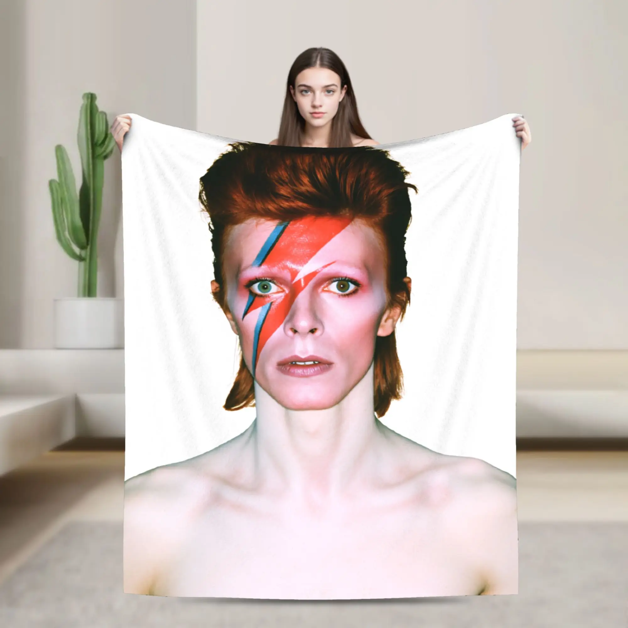 Davids Bowied  English Singer Actor Blanket English Singer Actor Travel Flannel Bedding Throws For Couch Bed Warm Soft Bedspread