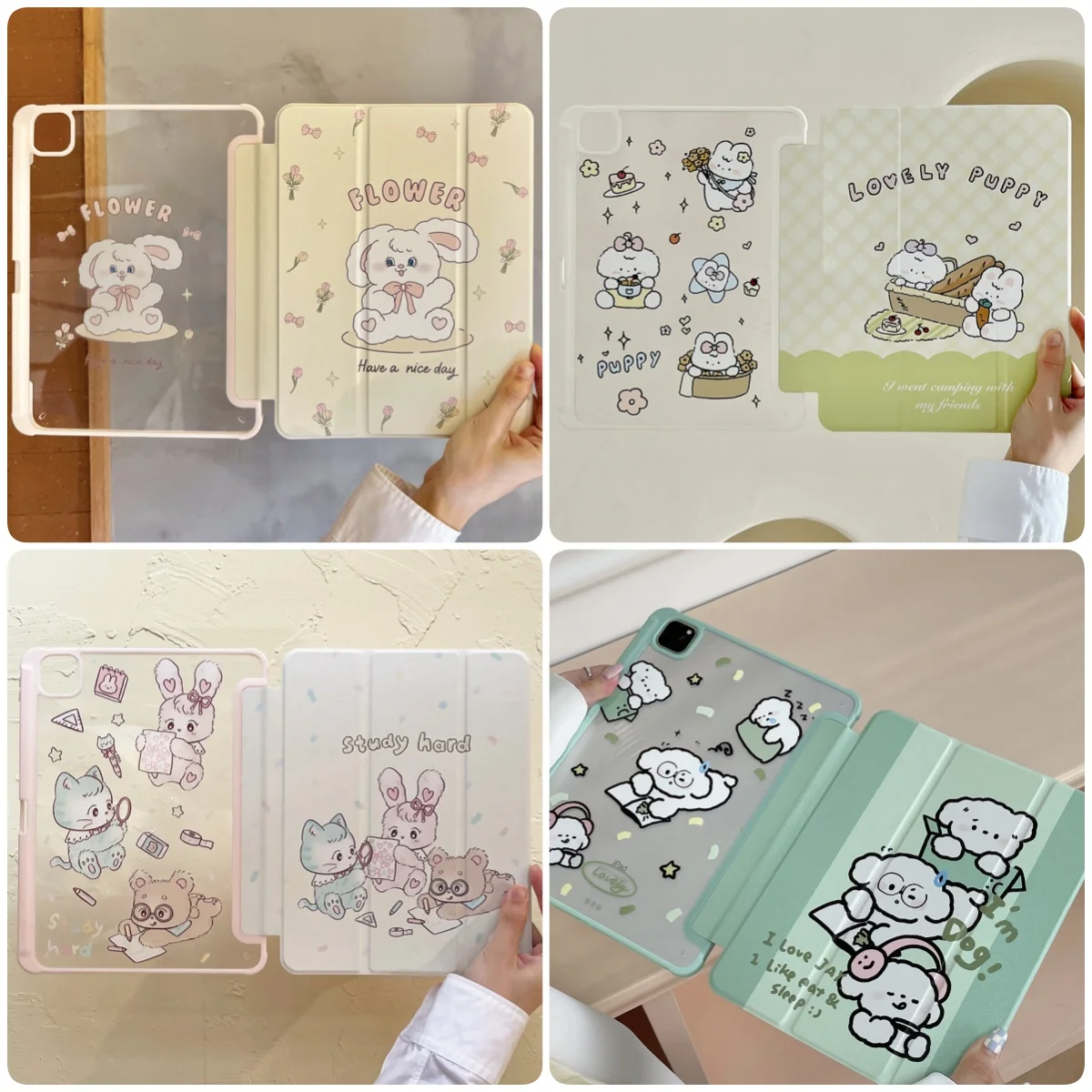 

Little White Rabbit For iPad Case 2024 Air Pro 13 12.9 11 inch 9.7 10.2 5th 6th 7th 8th 9th 10th Gen Case Mini6 Air 5 4 3 Cover