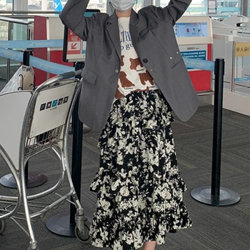 Jupes mi-longues en mousseline...