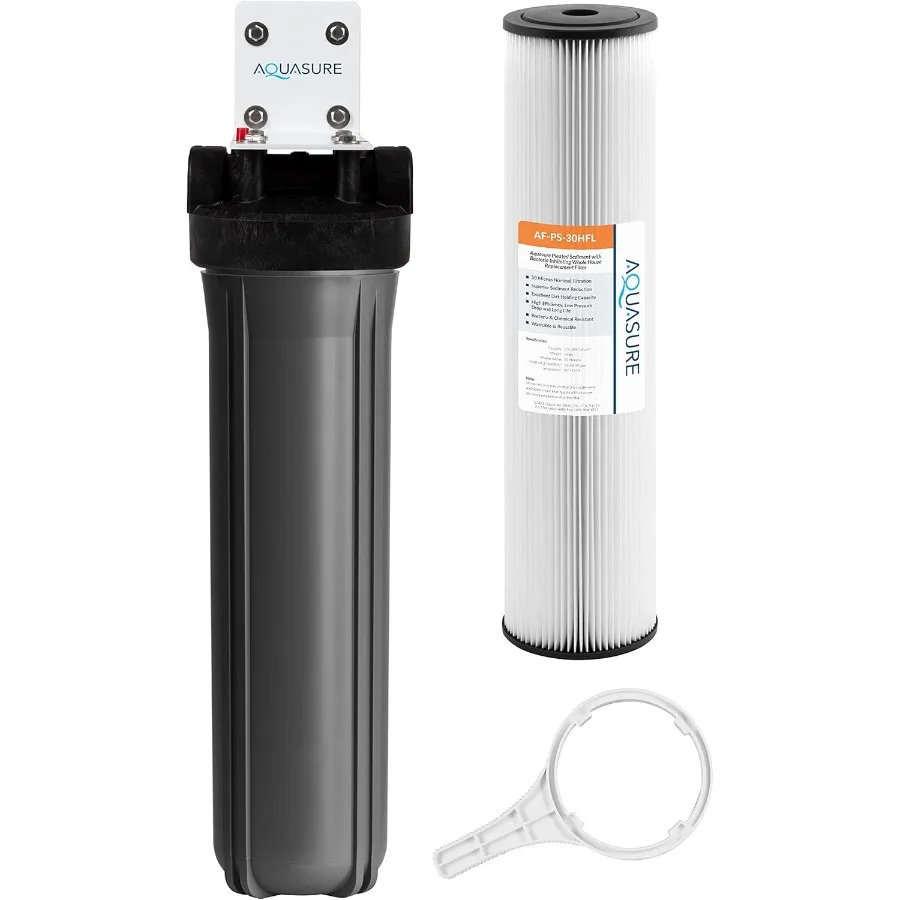 

Fortitude V2 Series High-Flow Whole House Pleated Sediment Water Filter - 30 Micron Large Size for Residential and Commercial U