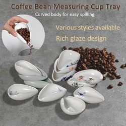 Coffee Bean Measuring Tray Coffee Bean Dosing Cup Trays Bean Dishes Muti-styles Coffee Ceramic Measuring Cup Coffee Accessories