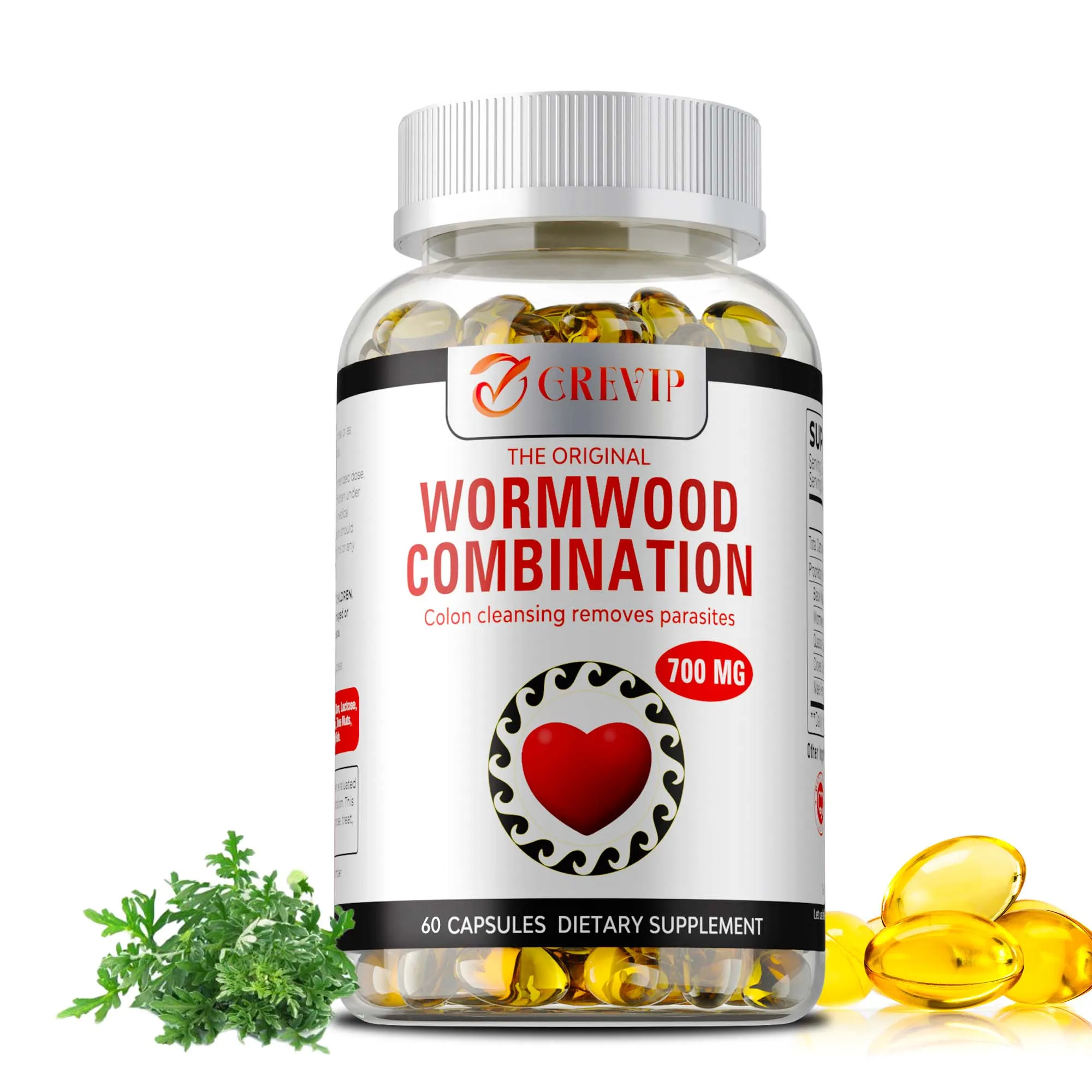 

Wormwood Combination - Intestinal Cleansing, Supports Liver and Digestive Health, Antioxidant - with Black Walnut, Clove