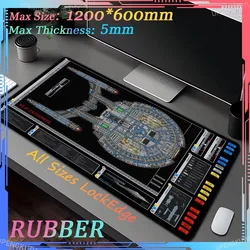 Star Trek Oversized MousePad Gamer Computer Cabinet Game Office Accessories Anime Extension Desk Mat Rubber Lock Edge Mouse Pad