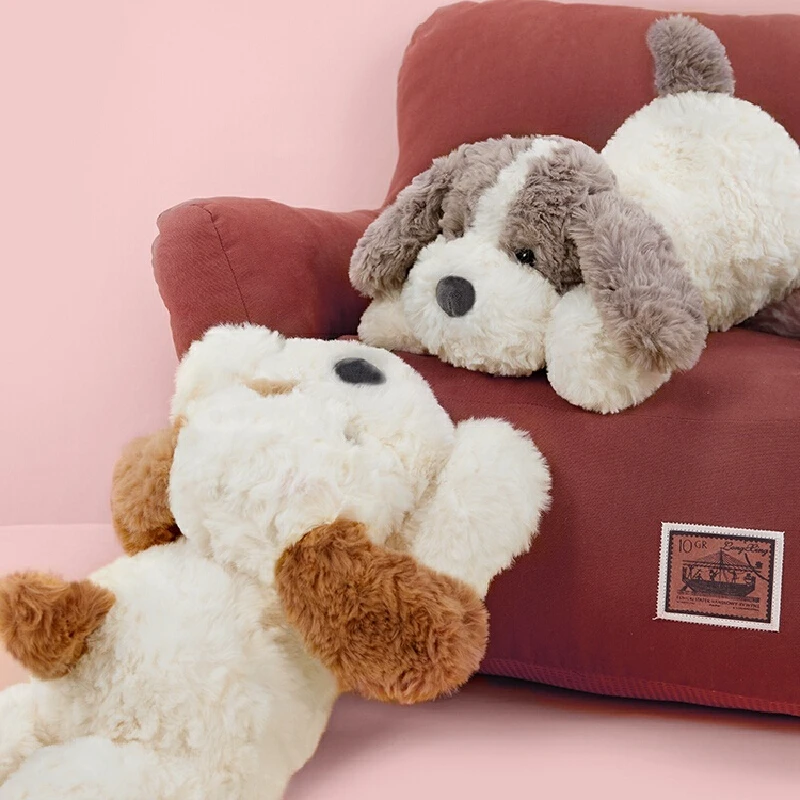 Miniso 本物の漫画ぬいぐるみ犬横たわる枕人形グッズおもちゃ誕生日プレゼント子供のための家の装飾ギフト