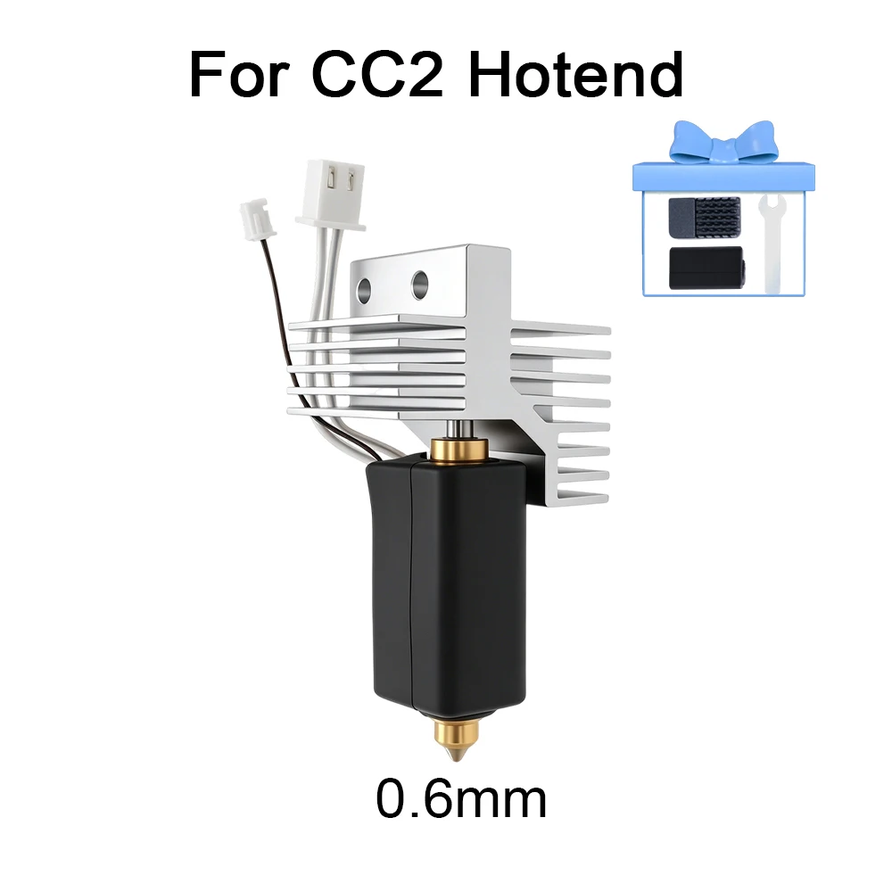 Upgrade Hotend For Elegoo Centauri Carbon 2 Hotend Assembly Ceramic Hotend Extruder 0.2 0.4 0.6 0.8 Nozzle CC2 Hotend 3D Parts image 3