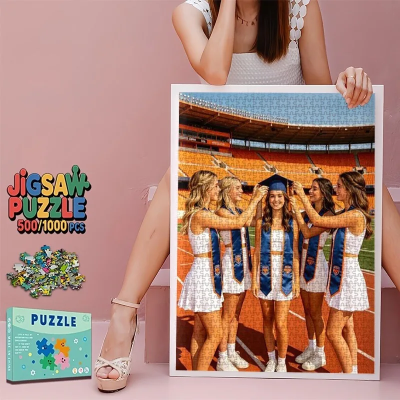 35/300/500/1000pcs Personalized Custom Photo Puzzle Couple Photos Customize Jigsaw Puzzle For CouplesCouples Family Christmas