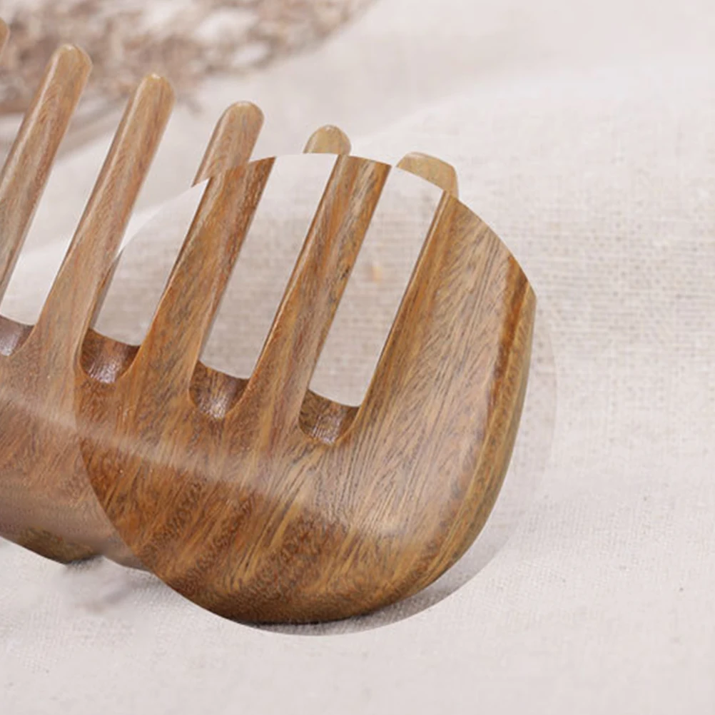 

Ebony Comb Hair Hairdressing Tool Wide-Teethed Massage Natural Wood Anti-Static