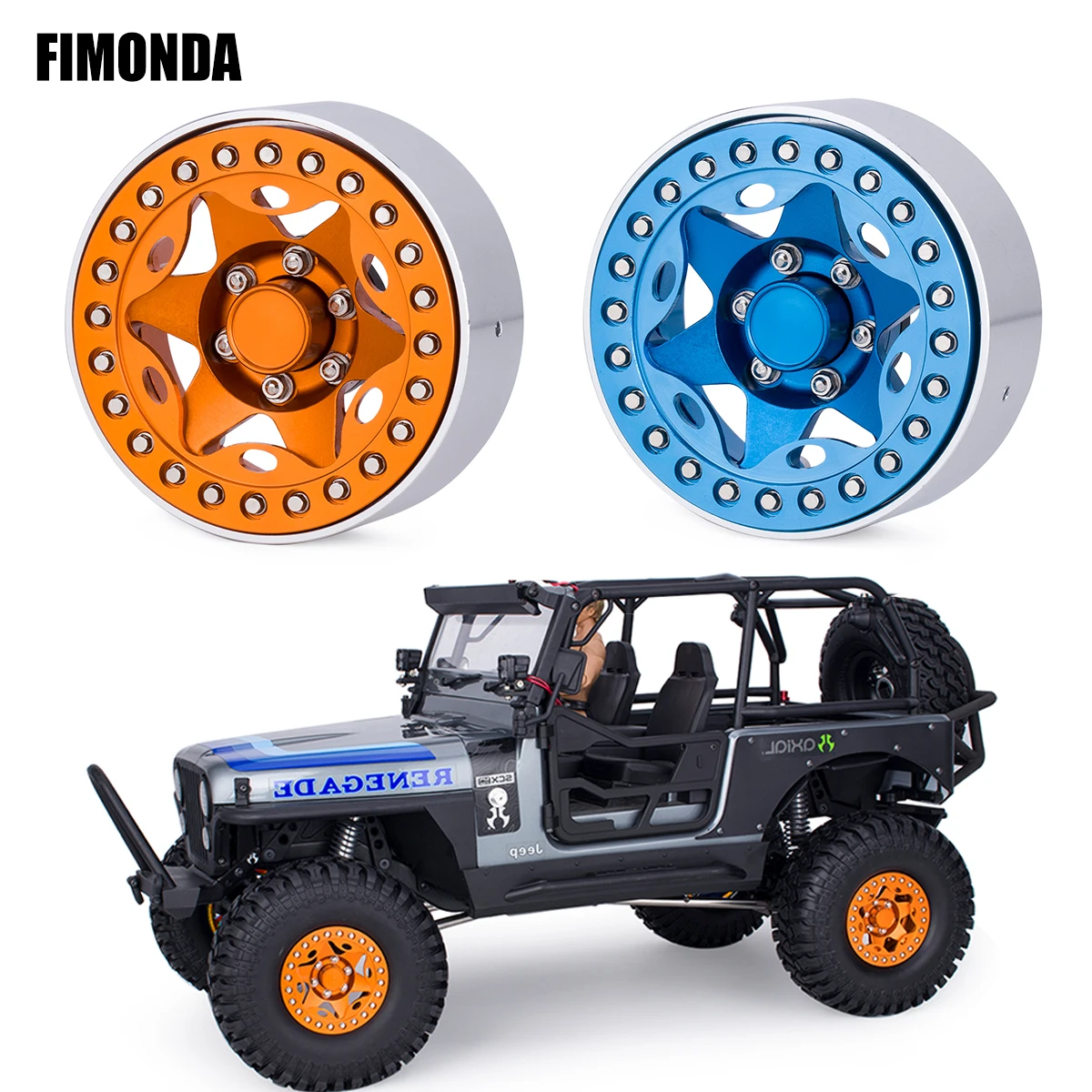 

1.9'' CNC Aluminum Alloy Beadlock Wheel Rim for 1/10 RC Crawler Axial SCX10 TRX4 TRX6 D90 Redcat Gen8 D110 & Tamiya