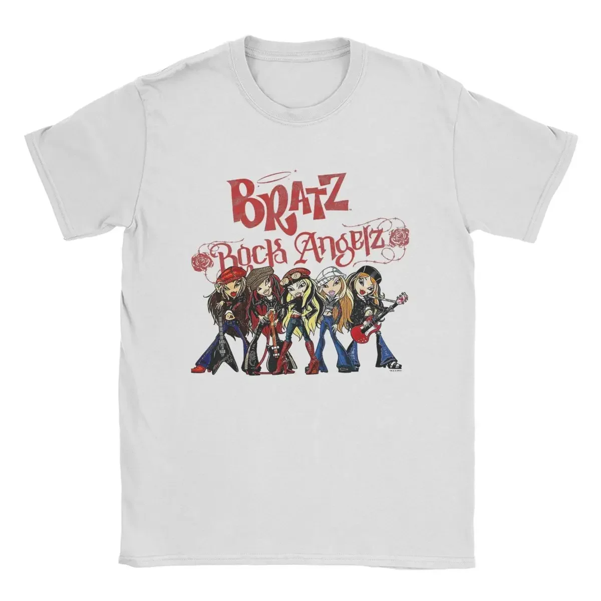 

Men's T-Shirt Bratz Rock Angelz Group Shot Funny 100% Cotton Tee Shirt Short Sleeve Y2k T Shirt Round Neck Clothes Gift
