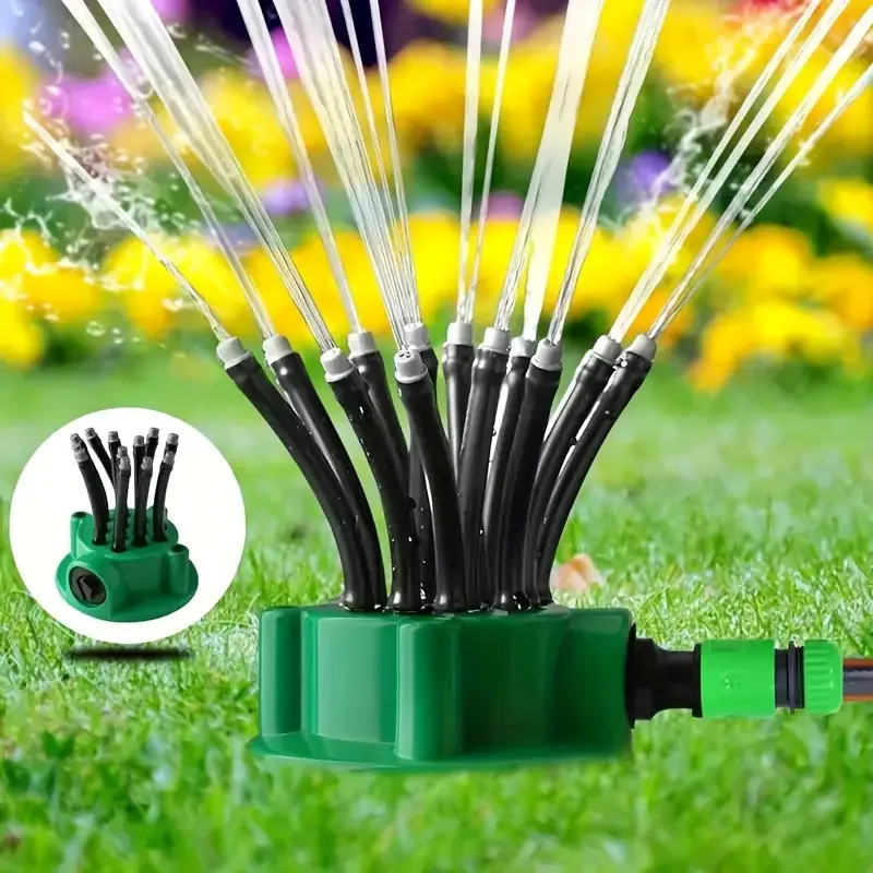 360 Degree Outdoor Adjustable Automatic Garden Sprinkler Watering Grass Lawn Garden Irrigation System Multi Head Irrigation Tool