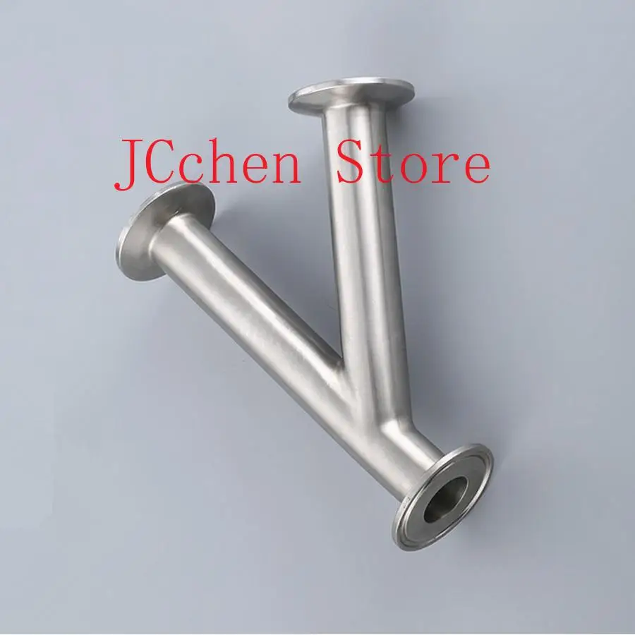 

38mm 1.5" Pipe OD 1.5" Tri Clamp Oblique Y Shaped 3 Way SUS 304 Stainless Sanitary Fitting Spliter Homebrew Beer Wine