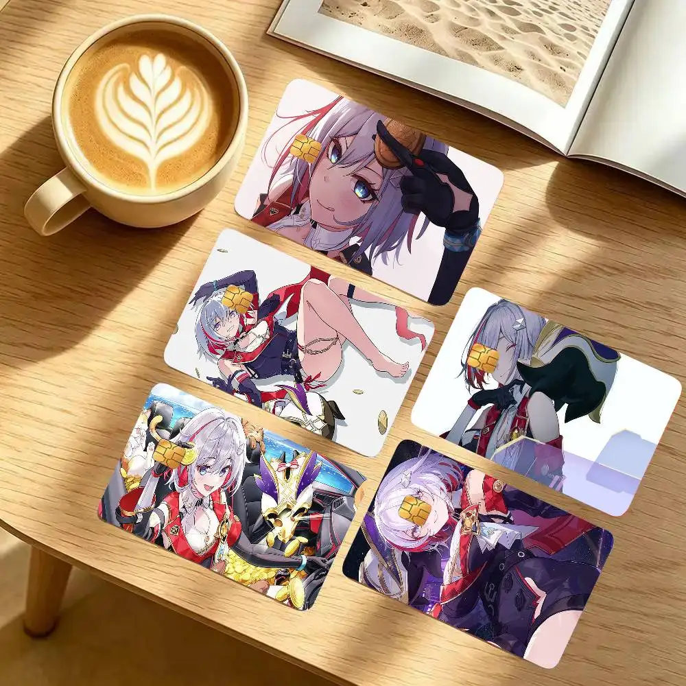 Topaz Animated Game Honkai Star Rail Card Sticker 4Pcs Credit Card Skin Anti Scratch Bank Debit Card Decal