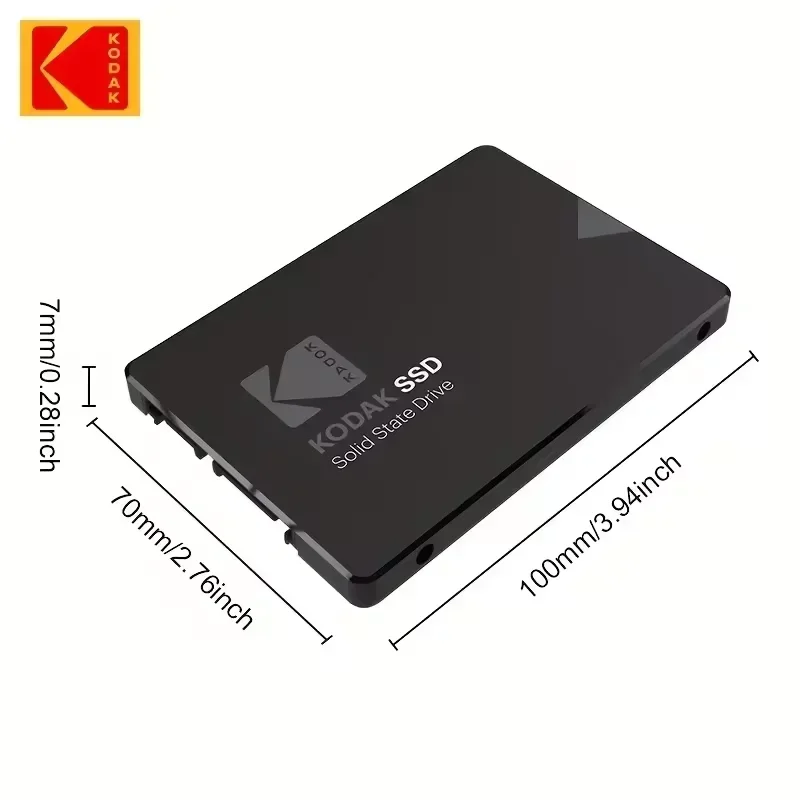 Imagem -02 - Kodak Ssd 2.5 Polegadas 1tb Sata3 512gb 256gb 128gb Discos Duros Unidade de Estado Sólido Interna 550 mb s para Laptops Destops