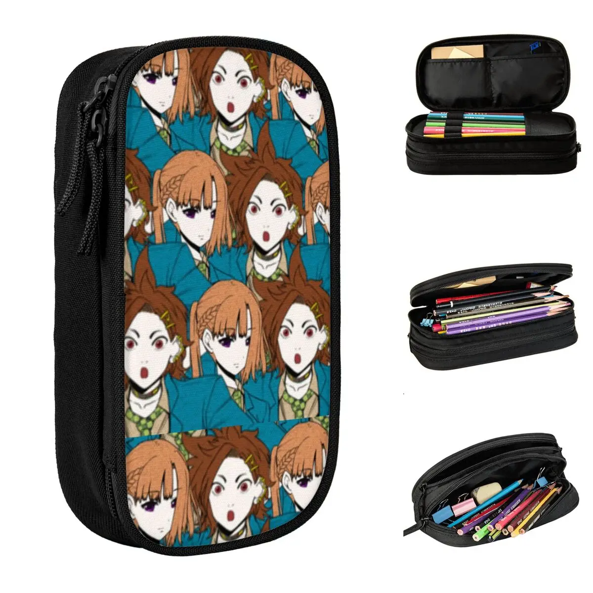 shin-tsukimi-seu-virar-para-morrer-estojo-de-lapis-yttd-anime-jogo-dupla-camada-bolsa-de-lapis-menino-menina-escola-lapis-casos-suprimentos