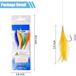 Señuelos con plumas y aparejo para lubina y perca en agua salada