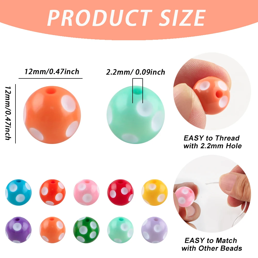 10-50 قطعة جديد 12 مللي متر الملونة مقعر موجة نقطة الاكريليك الخرز المستديرة لصنع المجوهرات سوار ذاتي الصنع أقراط إكسسوارات عقد #2