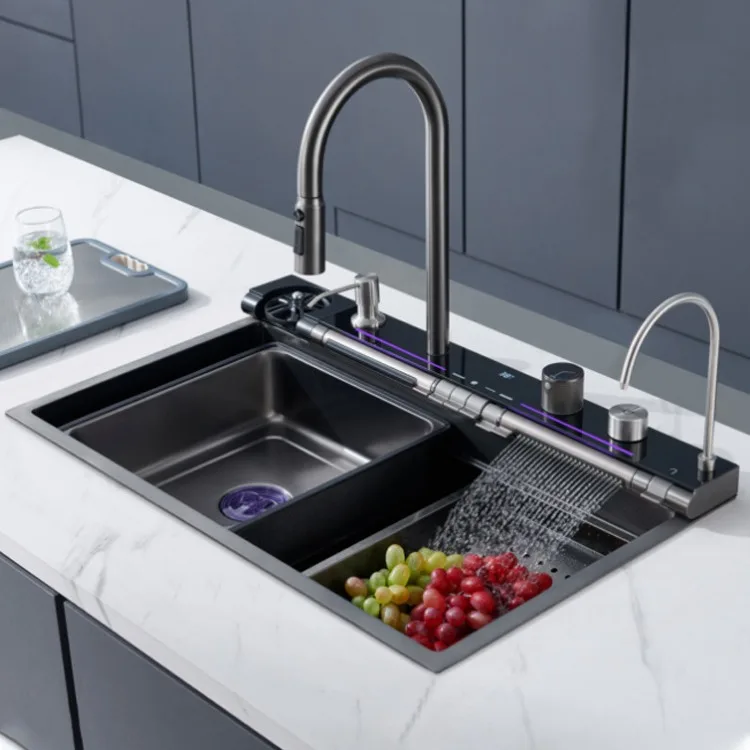 

304 Stainless Steel Whale Sink Large Single Sink Multifunctional Kitchen Vegetable Basin Dishsink Undercounter Basin