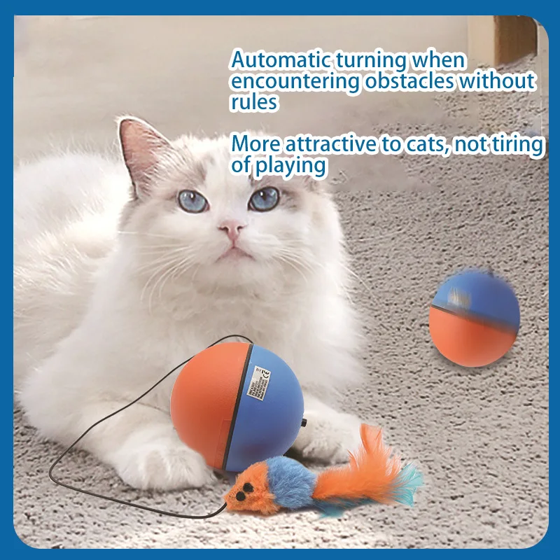 LMZOE Automatic cat teasing toy ball intelligent electric rolling ball for cats to enjoy themselves and relieve boredom