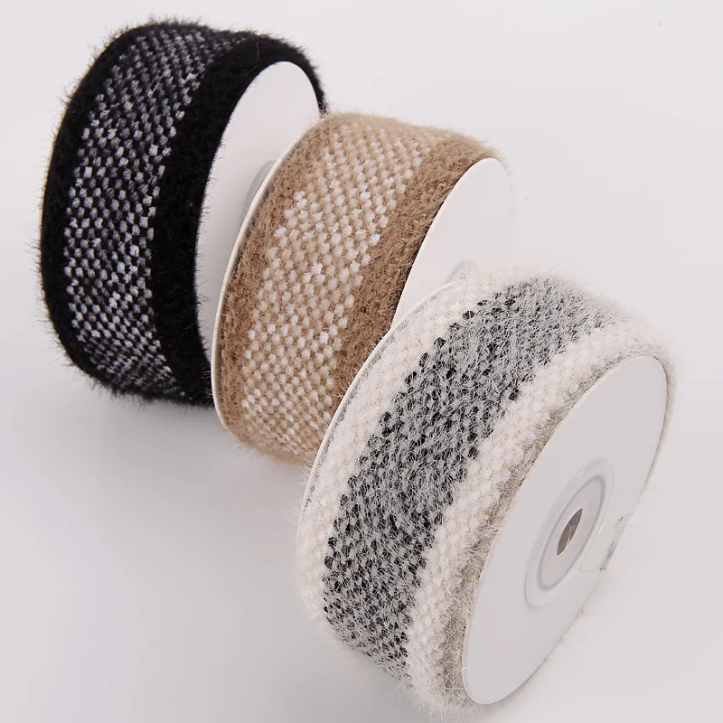 5 Yards 40MM Velvet Knit Ribbons Hair Bows DIY Crafts Handmade Accessories Clothing footwear Hat Materials