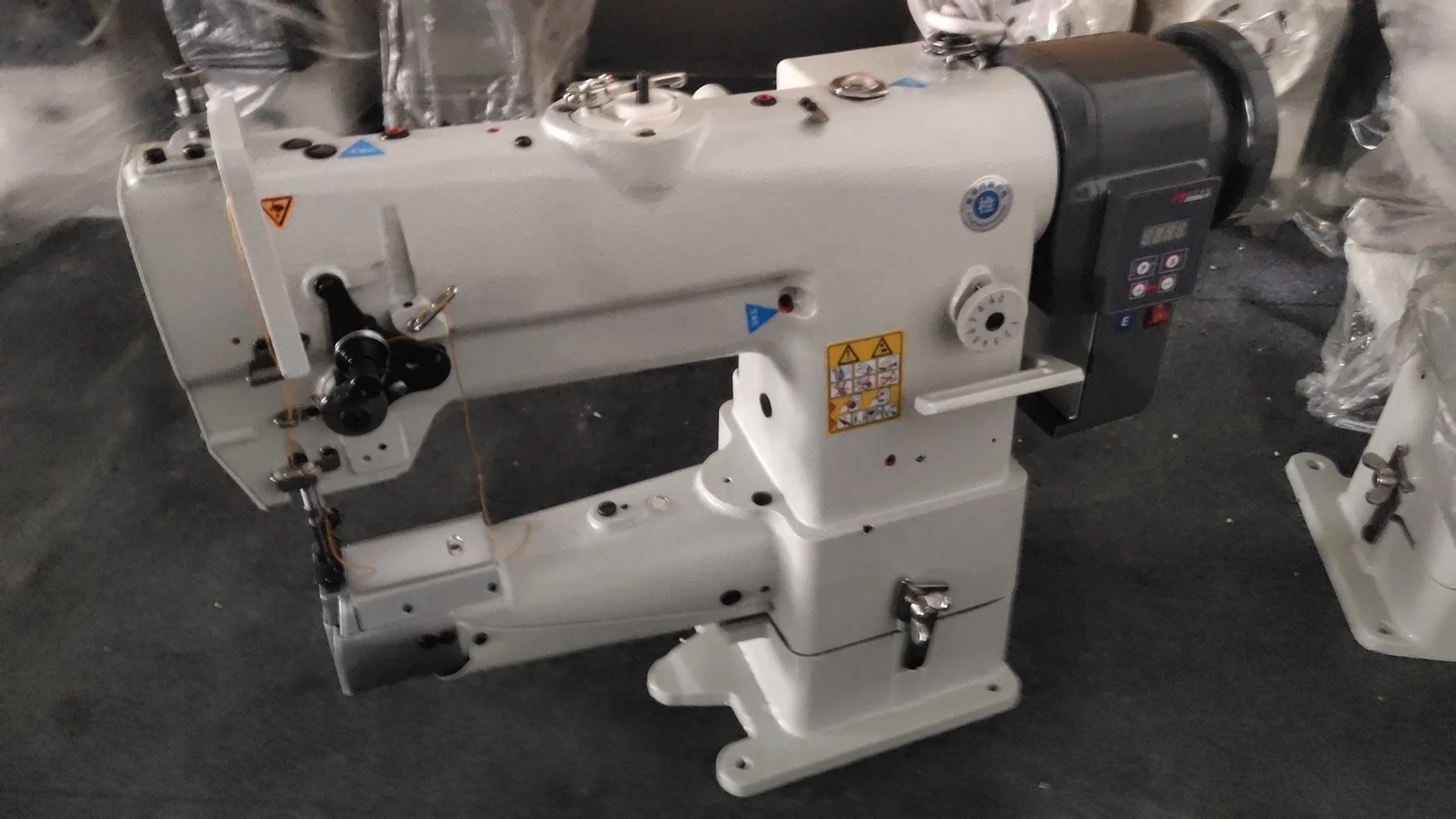 QK-341D New Direct Drive Automatic Cylinder Bed Walking Foot Lockstitch Sewing Machine 750W Motor 70mm Diameter Home Use