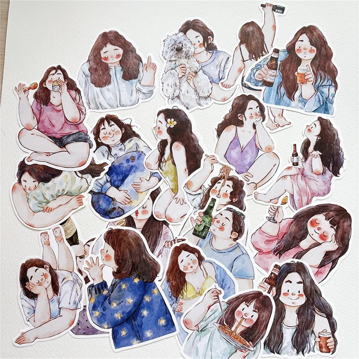 DingDing Studio Vinatge 96Pcs Unique Novelty Non-Sticky Note Sheets Set Planner DIY Scrapbooking Card Making Decoration