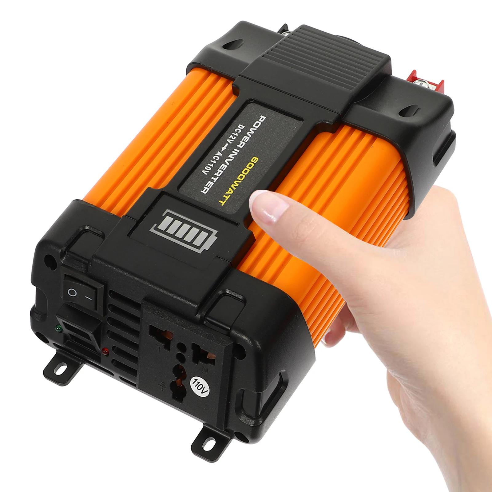 

1Set Car Power Inverter 6000W Dual USB Modified Adapter for Camping Emergency Travel Car Adapter