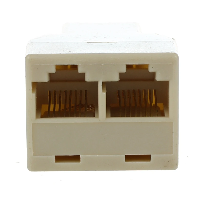 RISE-2X RJ45 3 Way Network Cable Splitter Extender Plug Coupler